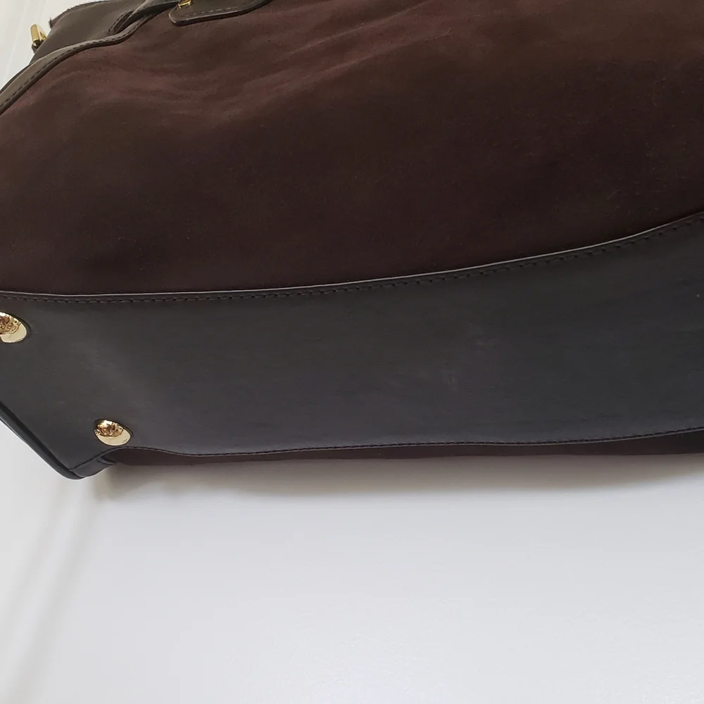 MICHAEL Michael Kors Hudson Large Satchel Coffee Leather/Suede - Picture 5 of 9